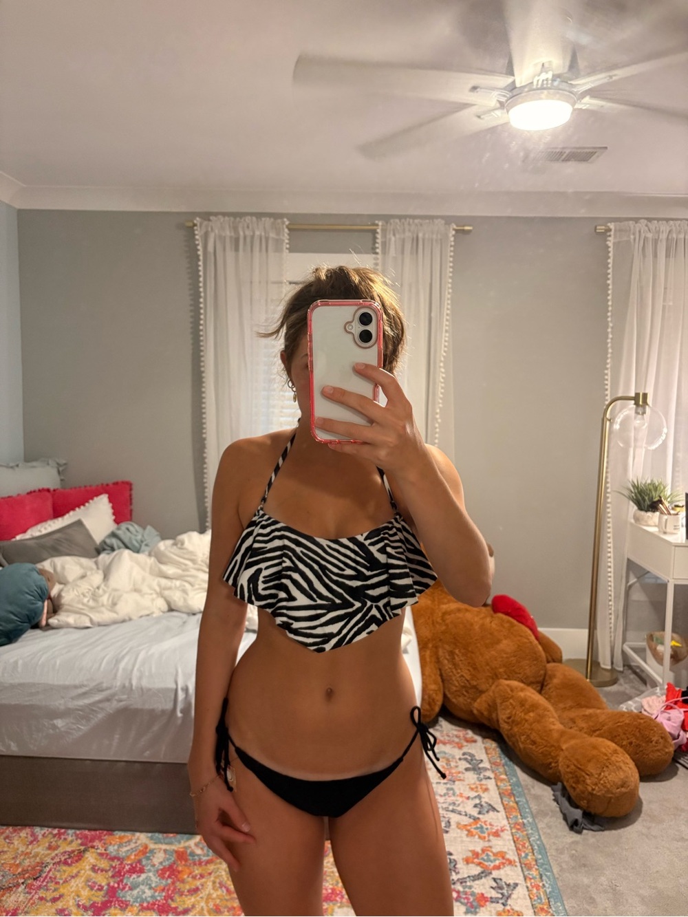 OPI black and white zebra print top + black tie bottoms